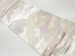 山に抽象鳥模様織出し袋帯